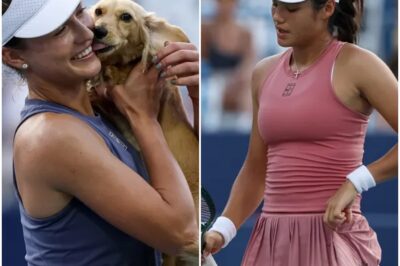 She Lost the Match — But It Was the Dog’s Surprise Court Invasion That Stole the Show Emma Raducanu may have fallen to Anna Kalinskaya in Washington, but it wasn’t the scoreline that had fans buzzing. As the final point landed, an unexpected four-legged fan sprinted onto the court — straight into a viral moment. The playful pup wasn’t there to choose sides… or was it? What followed was pure internet gold: laughter, cheers, and one of the most heart-melting post-match moments in tennis. But who owns the dog? And why was it really courtside? Here’s how one unexpected visitor turned a tough loss into an unforgettable headline.👇